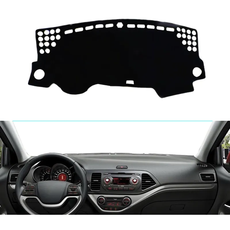 Araba iç Dashboard kapak Mat halı Kia Picanto sabah 2012 2015 2014 2013 2016 kapak güneş gölge güneşlik aksesuarları otomatik