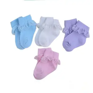 Wholesale Best Quality Lace Custom Baby Socks Princess Girls Lace Cotton Socks