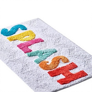 Luxe pur coton touffeté SPLASH tapis de bain longue Durable salle de bain tapis de sol Assurance qualité prix de gros fabriqué à la Machine ITHL - Product Image 1