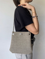 Bolso de Mano Mini de PVC y Algodón Hecho a Mano, Diseño Clásico de Alta Gama Estilo Rock, Sostenible, para Mujer, Hecho en Italia