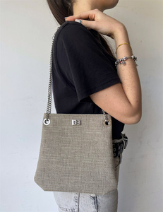 Borsa Mini in PVC e Cotone Fatta a Mano per Donna, Design Classico di Alta Gamma in Stile Rock, Sostenibile, Made in Italy - Product Image 6