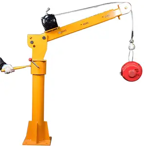 360 Derajat 12V Kecil Mobile Crane Truck Mounted Crane dengan Safety Crane Kait