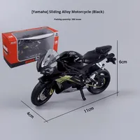 Moto Moulée Sous Pression Yamaha R6 1:18, Modèle de Bureau, Jouet de Simulation pour Décoration de Voiture et Collection de Véhicules Tout-Terrain
