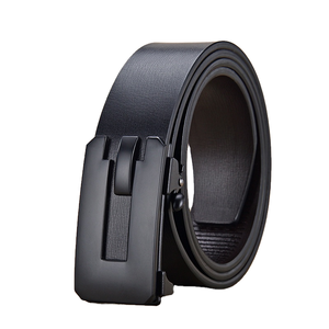 Cinturón de Cuero Genuino de Vaca para Hombre, Premium, con Hebilla de Bloqueo Automático de Aleación, 3.5CM, Cinturón Casual y de Vestir (100-130CM) - Product Image 1