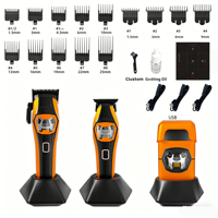 DOODA Motor Vectorial 13000rpm Recargable 3 en 1: Set de Cortapelos, Recortadora y Afeitadora Profesional para Salón y Barbería con Base de Carga