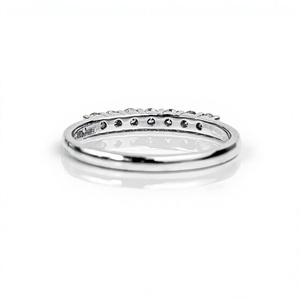 Bague de promesse unique en argent sterling 925, or massif 10K 14K 18K, diamant de laboratoire taille ronde de qualité supérieure, alliance de mariage, bague fine - Product Image 3