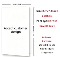 Cartes de vœux pour anniversaire de mariage, 7x4 pouces avec enveloppe, vente en gros d'usine, acceptation de la conception personnalisée