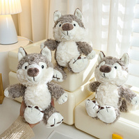 Peluche Personalizado de Lobo Malvado Grande y Peludo, Súper Suave, Antiestrés, Regalo para Niños, OEM ODM