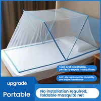 Moustiquaire pliante sans assemblage, tente anti-moustiques portable avec couvercle rabattable pour lit, idéale pour la maison et les dortoirs étudiants, en polyester