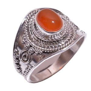 Natural Carnelian <b>Rings</b> <b>Indian</b> Jewelry Bulk Wholesale Fine Silver <b>Rings</b> Handmade Jewelry Sterling Silver 925 logo - Product Image 1