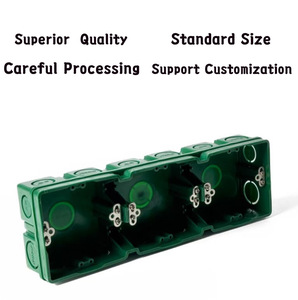 Boîtier électrique JINHAI 3 modules, boîte <span class=keywords><strong>de</strong></span> jonction PVC, boîtier électrique encastré, boîtier plastique personnalisé OEM - Product Image 2