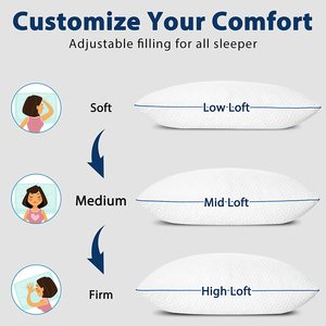 Wholesale Ice Cooling Bamboo <strong>Pillow</strong> Washable Cover Shredded Memory Foam <strong>Pillow</strong> For Adjust Loft - Product Image 3