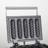 Machine à gaufres électrique 110V/220V, 5 tranches, en acier inoxydable antiadhésif, pour la fabrication de gaufres commerciales en Chine