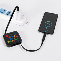 Câble USB rétractable 4-en-1 avec logo personnalisé, charge rapide PD60W et support de téléphone – Cadeaux promotionnels technologiques pour événements d'entreprise (vente en gros)