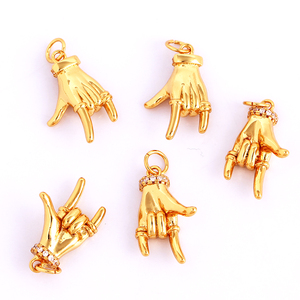 Amuleto de Mano con Ojo Turco de Buda, Chapado en Oro Real de 18K, Colgante para Collar y Pulsera, para Suministros de Joyería Artesanal <span class=keywords><strong>L14</strong></span> - Product Image 3