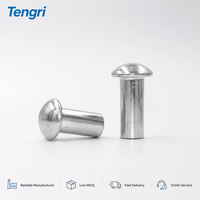 Rivet rond à tête champignon en acier inoxydable DIN 660 304, rivet plein