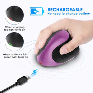 Ratón ergonómico BT 5,0 silencioso de modo dual, ratón Vertical portátil de 2,4G, ratón recargable inalámbrico 1600CPI, Plug and Play - Product Image 4