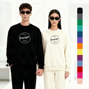 Sudadera de Cuello Redondo Unisex de Gran Tamaño, Holgada, de Felpa de Algodón de Alta Calidad con Diseño de Logotipo Personalizado al por Mayor - Product Image 1