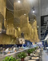 Rideau métallique en acier inoxydable pour la décoration de salle de bal d'hôtel de luxe