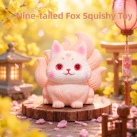 Jouet Squishy Renard à Neuf Queues Anti-Stress, Jouet Sensoriel en Colle Souple, Chaton Mignon, Décoration de Bureau pour Enfants Filles Garçons, Développement Sensoriel