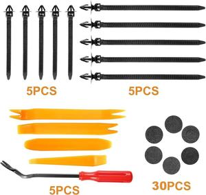 Kit de démontage automobile en gros : Pince à clips en nylon pour panneaux de voiture, extracteur de fixation de radio, ensemble de retenues de pare-chocs, outil de démontage de garnitures et de bornes de fixation - Product Image 1