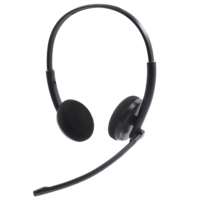 Casque d'écouteurs avec microphone et fonction anti-bruit, casque d'écoute avec prise USB/ DC de 3.5mm pour téléphone portable, PC, VOIP et centre d'appels