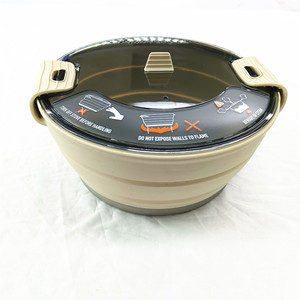 Thân thiện với môi trường ngoài trời cắm trại Cookware Set dễ dàng để thực hiện gấp Ấm đun nước sôi ấm đun nước cắm trại Bộ đồ ăn di động - Product Image 5