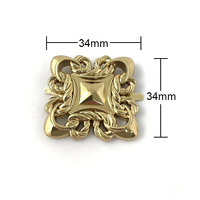 Boucle de Chaussure Femme en Alliage de Zinc Doré, Vente en Gros Fabricant, Promotion, 34mm*34mm, Écologique, Décoration Personnalisée Dgswmy XK245001