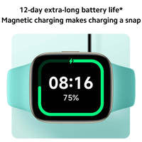 Versión Global Redmi Watch 3, Reloj Inteligente con Pantalla AMOLED de 1.75'', Navegación GPS, Monitor de Ritmo Cardíaco, 12 Días de Duración de la Batería, Resistente al Agua 5ATM