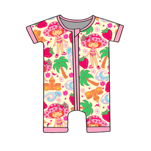 2026 OEM 夏季竹纤维睡衣幼儿儿童连体衣短袖薄款连体衣新生儿婴儿睡衣 - Product Image 6