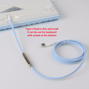 <span class=keywords><strong>Mini</strong></span> Xlr aviator Conector Teclado Usb c Cabo para Jogo Mecânico Teclado Acessórios Teclado Cabo Enrolado - Product Image 3