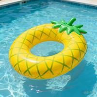 Bouée de natation gonflable ronde GOSR056 personnalisable avec logo, 90 cm, en PVC durable, pliable, écologique, certifiée CE, pour enfants et adultes