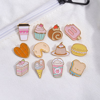 Offre Spéciale nouveau Style crème glacée épinglettes en gros mignon dessin animé vêtements décoration Badge personnalisé métal doux émail broche crème glacée