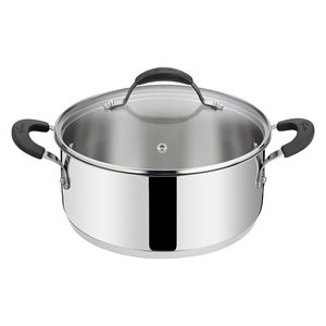 Cacerola Tempura de Acero Inoxidable de 26 cm con Tapa, Compatible con Inducción, Apta para Lavavajillas - Product Image 1