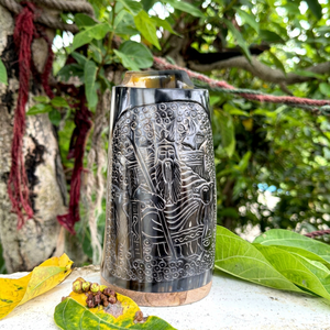 AMAYRA Offre Spéciale Tasses en Corne Naturelle Écologiques Faites à la Main, Gobelets en Corne de Buffle pour la Maison, le Bar, la Cuisine, le Restaurant, le Camping - Product Image 1