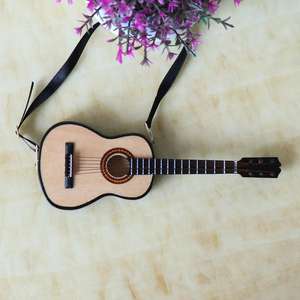 1/6 Scale Wooden Electric <b>Guitar</b> with Stand Miniature Musical Instruments <b>Toy</b> - Product Image 2