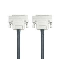 Câble MDR mâle SCSI 50 broches noir avec capuchon métallique 1M électronique ROHS pour blindage tressé