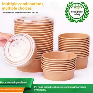 Boîte à salade biodégradable et compostable, emballage alimentaire écologique, conçue pour les salades saines à emporter et les services de café - Product Image 3