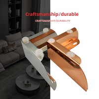 Pieds de meubles en acier au carbone de luxe léger, électroplaqués, pour armoire, meuble TV, table basse, canapé - Conception deux-en-un