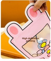 Pochette à fermeture éclair personnalisée en forme mignonne, sac d'emballage en plastique mat avec fenêtre pour collations, bonbons et cadeaux pour les fêtes d'enfants
