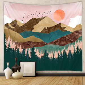 <span class=keywords><strong>Tapiz</strong></span> de montaña, decoración de habitación, tela de <span class=keywords><strong>pared</strong></span>, estilo Ins, Fondo de tela colgante, tela para colgar en la <span class=keywords><strong>pared</strong></span>, <span class=keywords><strong>tapiz</strong></span> bohemio para el hogar - Product Image 4