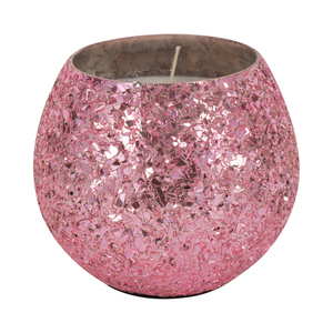 Bougie parfumée ronde décorative en verre, petite, style bohème décontracté, pour usage intérieur et extérieur - Product Image 1