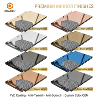 Panneau en aluminium nid d'abeille à surface miroir, design moderne et écologique, panneau composite métallique brillant, pour mur de bâtiment commercial