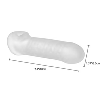 Manchon de pénis en cristal TPE 18*3.5cm, taille extra large, masseur de prostate, 100% étanche, pour l'agrandissement du pénis, masturbation, jouet sexuel