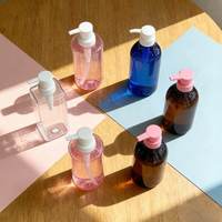 Bouteilles de luxe vides de 500 ml pour shampoing et après-shampoing, emballage PET pour shampoing, bouteilles blanches, noires, transparentes en plastique