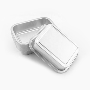 Tùy chỉnh màu sắc hình chữ nhật dùng một lần mịn Tường Lá container hãng hàng không lá ăn trưa hộp nhôm lá bịt kín container - Product Image 6