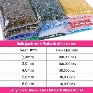Strass in Resina AB CY, 2-6mm, 19 Colori, per Fai da Te, Nail Art, Pietre Piatte Rotonde all'Ingrosso - Product Image 5