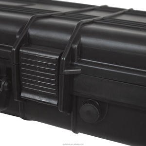 Grote Harde Plastic Gitaar Instrumentenkast Met Wielen Zwart Schuim Draagtas Schokbestendige Waterdichte Gereedschapskoffer Verzegelde Plastic Doos - Product Image 5