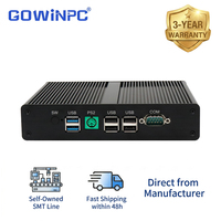 Computadora Industrial sin Ventilador Intel N2840 J1800 J1900 Quad Core 8GB DDR3L 2 Gigabit LAN HDMI VGA Win7 Win10