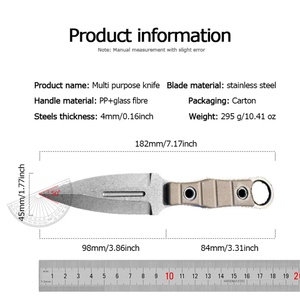 Cuchillo de Bolsillo OEM Kizlyar DIY de Acero Inoxidable Multifuncional para Defensa Personal, Hoja Fija, Mango de PP+Fibra de Vidrio, 1 Año de Garantía - Product Image 3